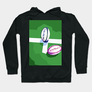 rugby ball in pop art Hoodie